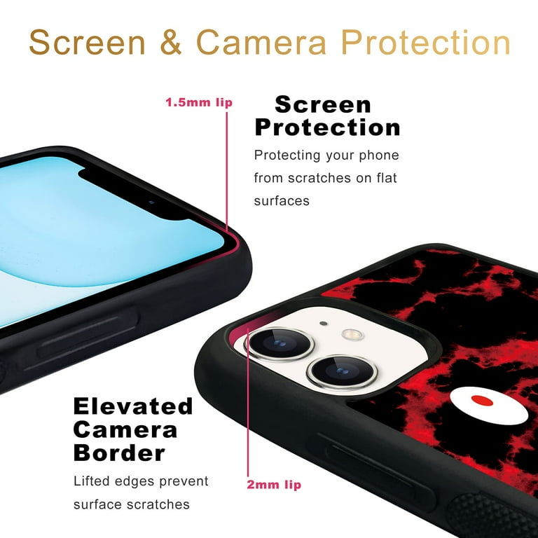 Case for iPhone 11,Red Bape Pattern TPU Bumper Anti-Slip Case