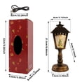 thumbnail image 3 of OANLKGI Christmas Lamp Post Light 8.46 x 3.15 IN Resin Design Resin Tabletop Lantern with Soft Warm Glow Holiday Street Lamp Decoration for Mantel Shelf Table christmas decorations Brown, 3 of 5
