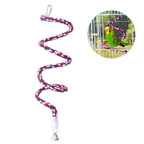 UEETEK colorida cuerda de algodón Swing Perch Bird Chew Toys para Parrot Pet Training