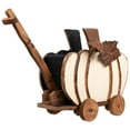 thumbnail image 3 of Northlight Wooden Pumpkin Cart Fall Harvest Decoration - 10.5", 3 of 9