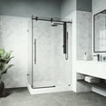 thumbnail image 6 of VIGO Elan E-Class 36 in. L x 48 in. W x 82 in. H Frameless Sliding Shower Enclosure Kit in Matte Black with Clear Glass, 6 of 11