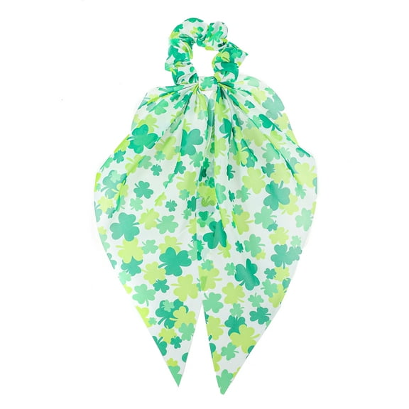 Way to Celebrate St. Patrick's Day Green Scarf Scrunchie, 1 Piece