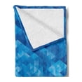 thumbnail image 2 of Geometric Soft Flannel Fleece Throw Blanket, Gradient Color Change Digital Texture Mosaic Triangle Pixel Graphic Print Art, Cozy Plush for Indoor and Outdoor Use, 70" x 90", Pale Blue, by Ambesonne, 2 of 5