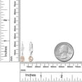 thumbnail image 3 of Gem Stone King 925 Sterling Silver Peach Morganite Leverback Dangle Drop Earrings for Women (1.30 Cttw, Gemstone October Birthstone, Oval 7X5MM), 3 of 3