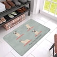 thumbnail image 3 of MKHERT Cute Yoga Pugs Set Funny Dogs Doormat Rug Home Decor Floor Mat Bath Mat 30x18 inch, 3 of 3