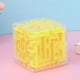 thumbnail image 3 of Laberinto 3D cubo mágico cubo de rompecabezas de seis caras transparente bola rodante (amarillo) Likrtyny juguetes de los niños, 3 of 5