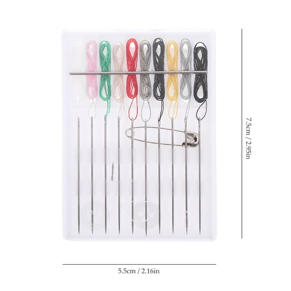 Hemobllo 5Packs Japanese Style Sewing Thread Kit with Needles and Multicolor Thread
