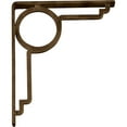 thumbnail image 2 of Ekena Millwork 1 1/2"W x 10"D x 12"H Maria Wrought Iron Bracket, (Single center brace), Antiqued Brass, 2 of 11