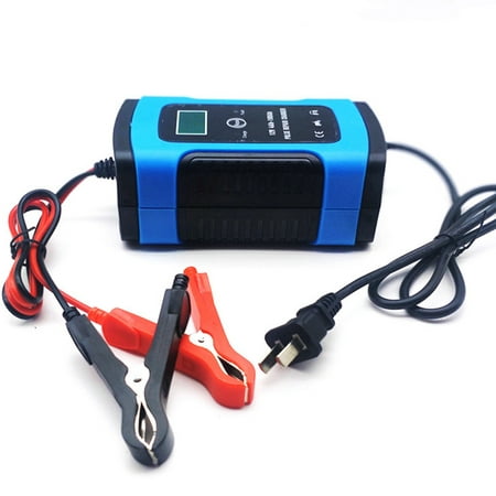 12V 5A Full Automatic Car Battery with Digital LCD Display Pulses Repair Battery For Car Motorcycle AGM Wet (Best Place To Get A Car Battery)