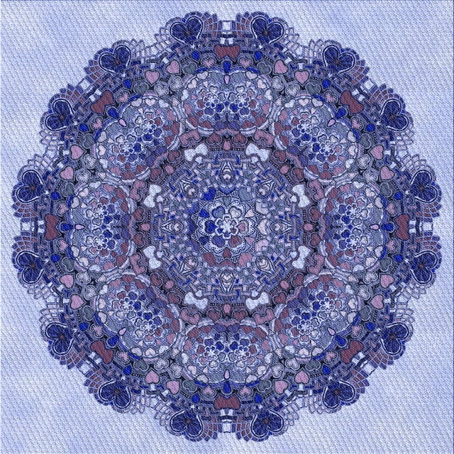 Ahgly Company Tapis d'Intérieur Lavable en Machine Carré Transitionnel Violet Pervenche Profond, 7 Pieds Carré