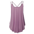 thumbnail image 3 of SSOULM Women's Loose Fit Flowy V Neck Sexy Pleated Cami Tank Top With Plus Size, 3 of 5