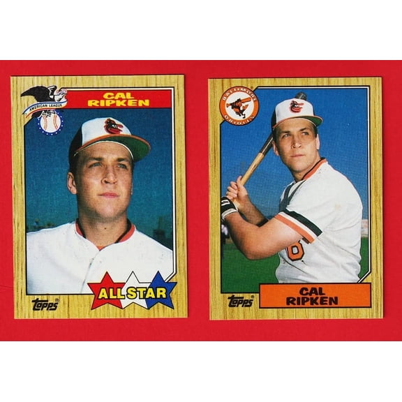 Cal Ripken Jr. 1987 Topps Baseball Card Set (Includes All-Star Card #609 and Regular Issue Card #784)
