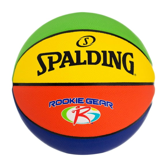 Equipo de baloncesto Spalding Rookie Gear para jóvenes, para interiores y exteriores, 27,5 cm