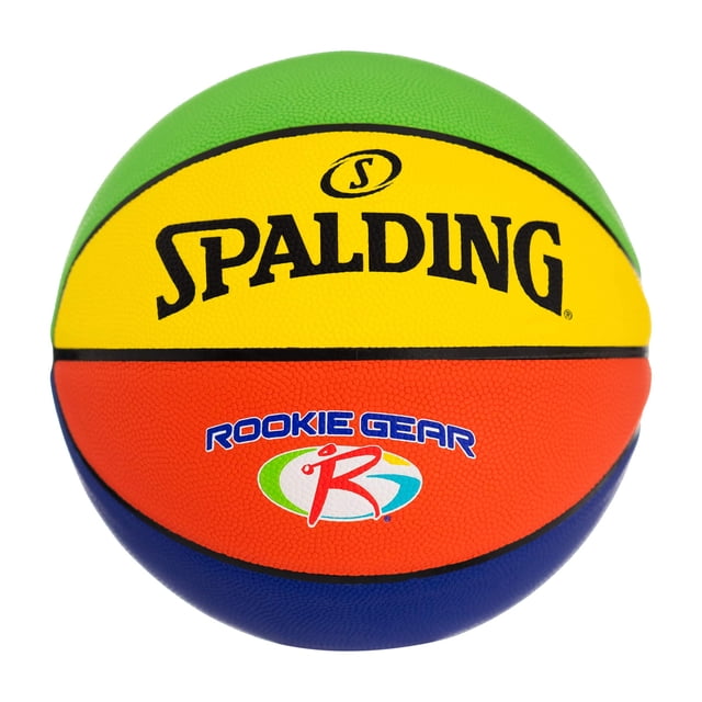 Equipo de baloncesto Spalding Rookie Gear para jóvenes, para interiores y exteriores, 27,5 cm