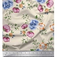 thumbnail image 1 of Soimoi Pink Velvet Fabric Leaves & Floral Printed Craft Fabric by The Yard 58 Inch Wide, 1 of 1