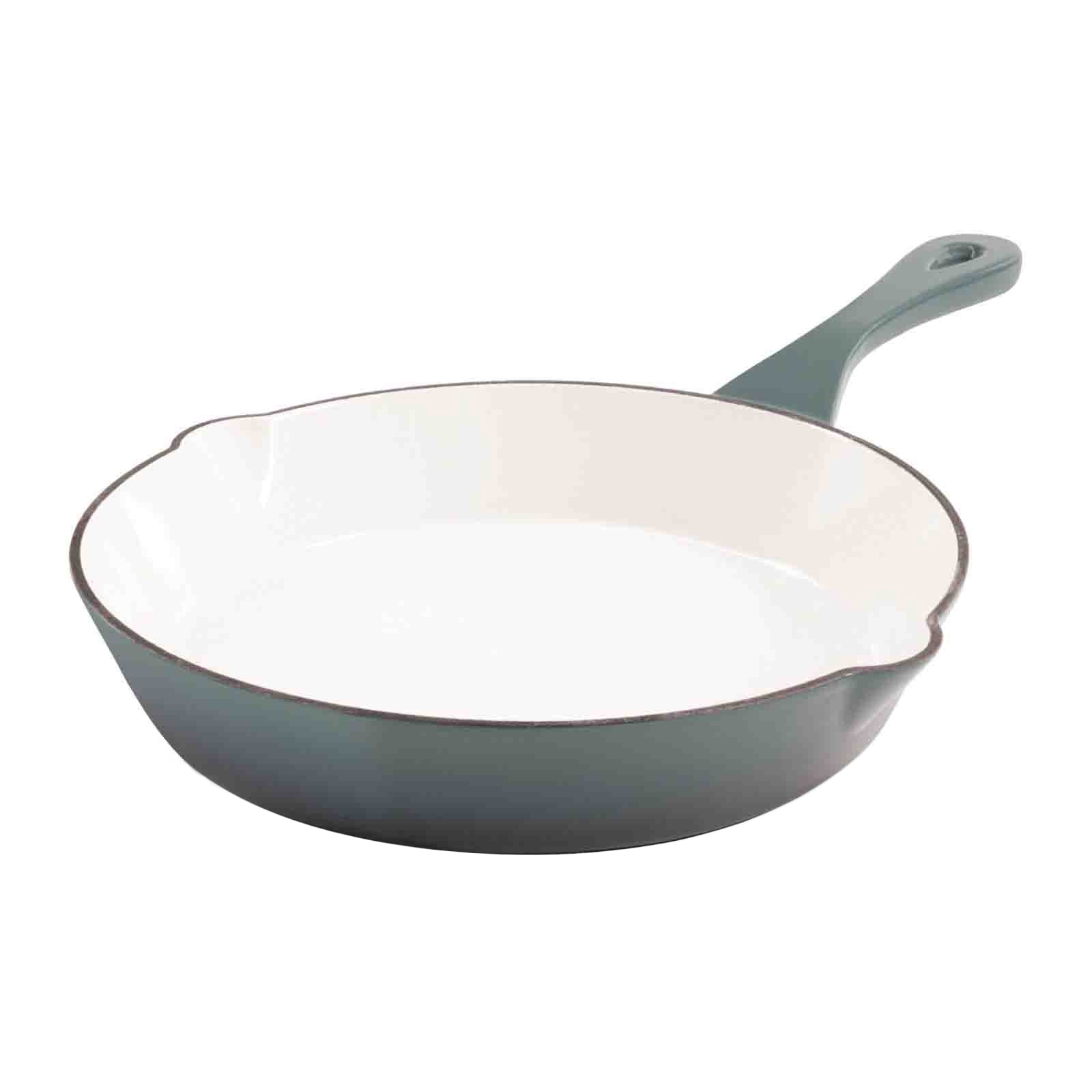 Crock Pot Artisan Enameled Round Cast Iron 8" Skillet, Slate Grey