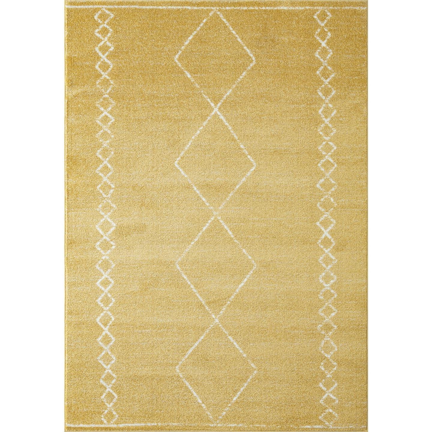 LUXE WEAVERS 5x7 Area Rug - Navy Blue Boho Moroccan Geometric Pattern For Living Room, Made In Turkey