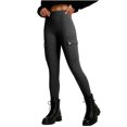 thumbnail image 4 of Yoga Leggings for Women High Waisted Skinny Cargo Pants with Pockets Solid Color Workout Leggings Gym Running Casual Joggers, 4 of 5