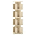 thumbnail image 1 of Costway 1 PCS 4-Tier Rotating Bookshelf 360° Display Rack with Dividers & Anti-falling Baffles Natural, 1 of 10