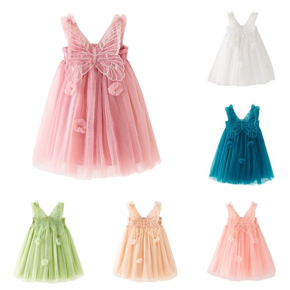 Toddler Girls Sleeveless Holiday Party Mesh Dress Dance Party Dresses Teal Toddler Dress