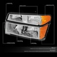 thumbnail image 2 of DNA Motoring For 04-12 Colorado Canyon Chrome Amber Corner Headlight Bumper Parking Lamps Pair, 2 of 6