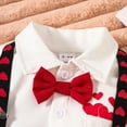 thumbnail image 6 of HCNTES Baby Boys Formal Suit Gentleman Set Short Sleeve Romper Suspenders Shorts Pants Toddler Bowtie Wedding Tuxedo Outfits, 6 of 8