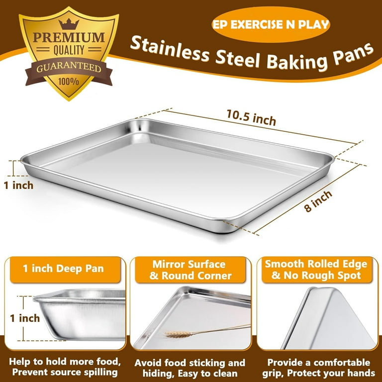 USA Pan 1607CR Bakeware Extra Large Sheet Baking Pan and Bakeable Nonstick  Cooling Rack Set, XL, Metal