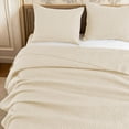 thumbnail image 3 of VCCOEM Quilt Set Twin/Twin XL Size Lightweight Bedspreads, All Season Coverlet, 3 Piece (1 Quilt, 2 Pillow Shams), Coin Pattern, Beige, 3 of 8