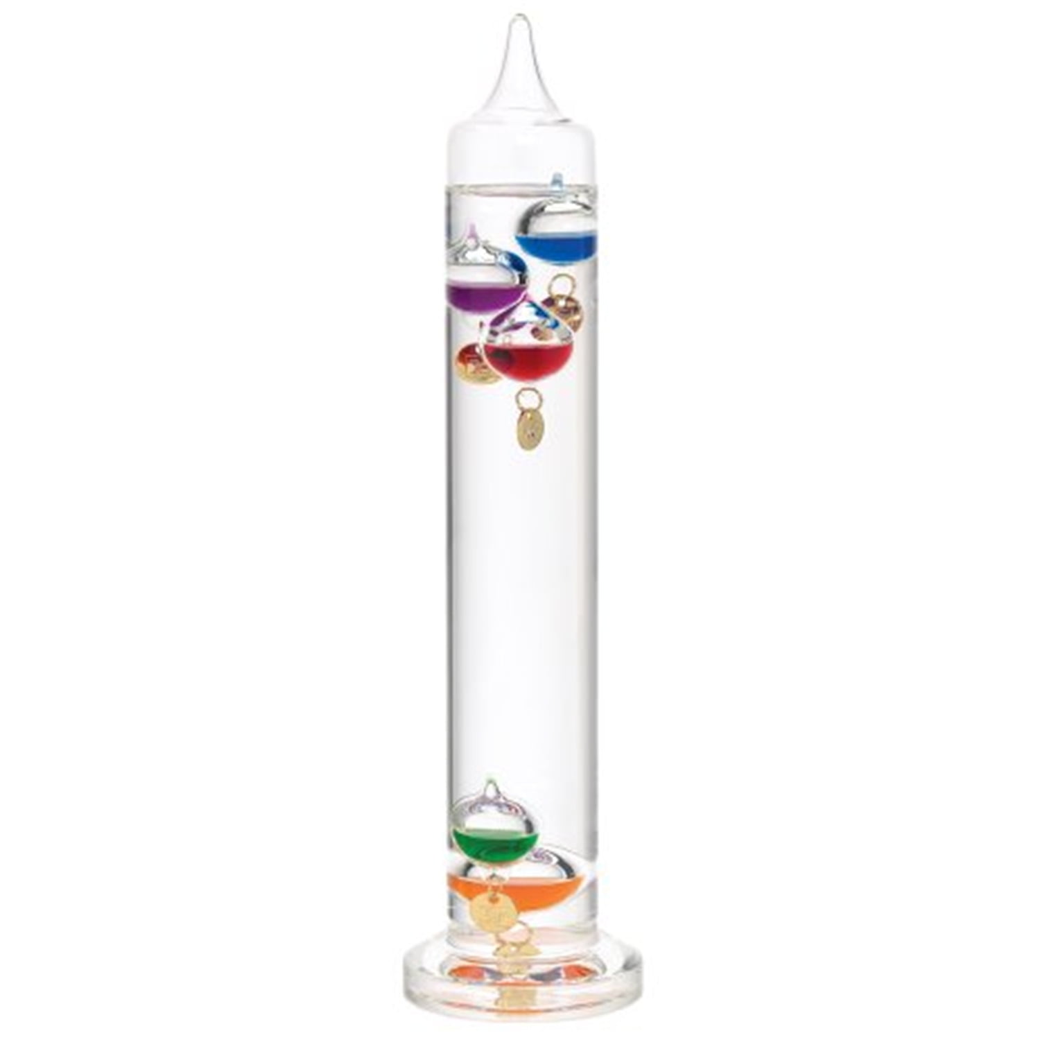 13 Inch Liquid Galileo Thermometer with Five MultiColor Floats and