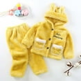 thumbnail image 2 of SUYIDA Toddler Baby Fleece Set Winter Pullover Tops Pants 2pcs Set,Toddler Bear Sweatshirt Fluffy outfit, 2 of 5