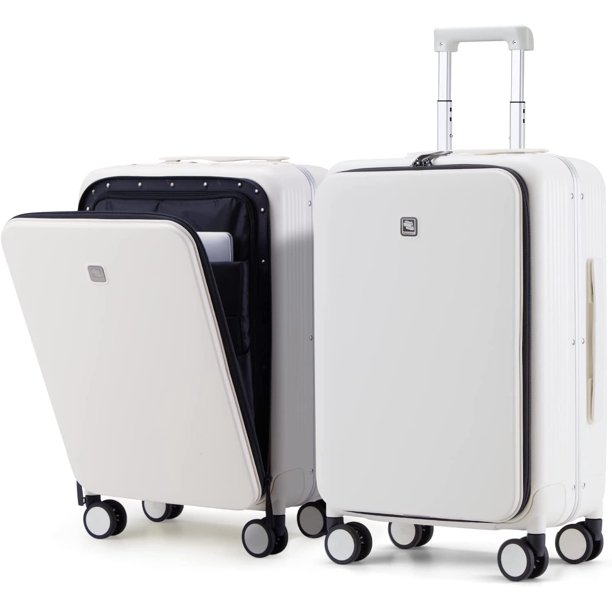 Hanke Upgrade Carry On Luggage, 20" Suitcase with Front Laptop Pocket