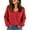Red, variant on Gaukiv Long Sleeve Sweaters for Women Solid V Neck Slimming Lightweight Knit Pullovers Basic Blouses Layer Tops Dark Blue S