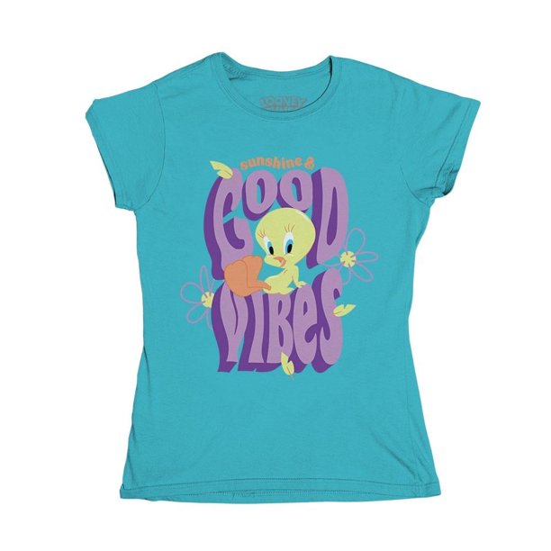Playera Fan Army Looney Tunes Talla 10 good manga corta azul aqua