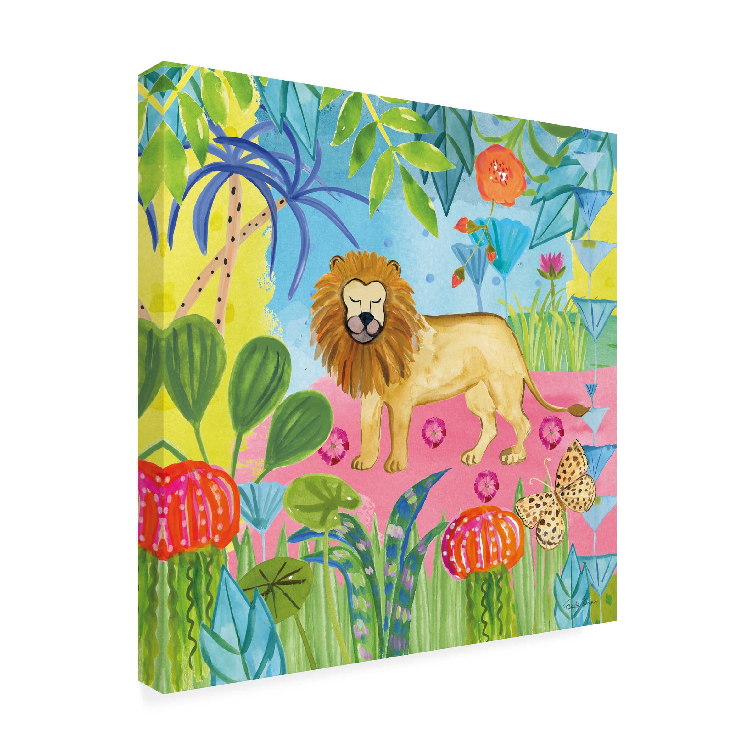 Trademark Fine Art 'The Big Jungle II' Canvas Art by Farida Zaman