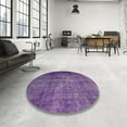 thumbnail image 4 of Ahgly Company Machine Washable Indoor Square Contemporary Bright Grape Purple Area Rugs, 8' Square, 4 of 7