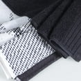 thumbnail image 6 of BNM Cotton 6 Piece Assorted Solid and Marble Towel Set, Black, 6 of 9