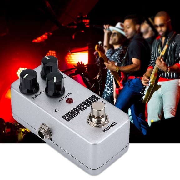 Guitar Effects Pedal, Compressor Effect Portable Metal Shell Easy Adjustment Analog Circuit With LED Indicator For Audio Equipments