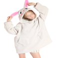 thumbnail image 1 of Adult Kids Winter Warm Wearable Blanket  Big Hooded Sweatshirt Homewear With Front Pocket Oversized, 1 of 7