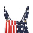 thumbnail image 6 of Gvmfive Women American Flag Print Bibs Denim Suspender Skirt Overalls Dress, 6 of 8