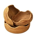 thumbnail image 6 of Huayishang Fruit Tray Rattan Woven Storage Basket Fruit Bread Food Kitchen Home Decor Organizer, Kitchen Essentials Clearance Sale Khaki, 6 of 6