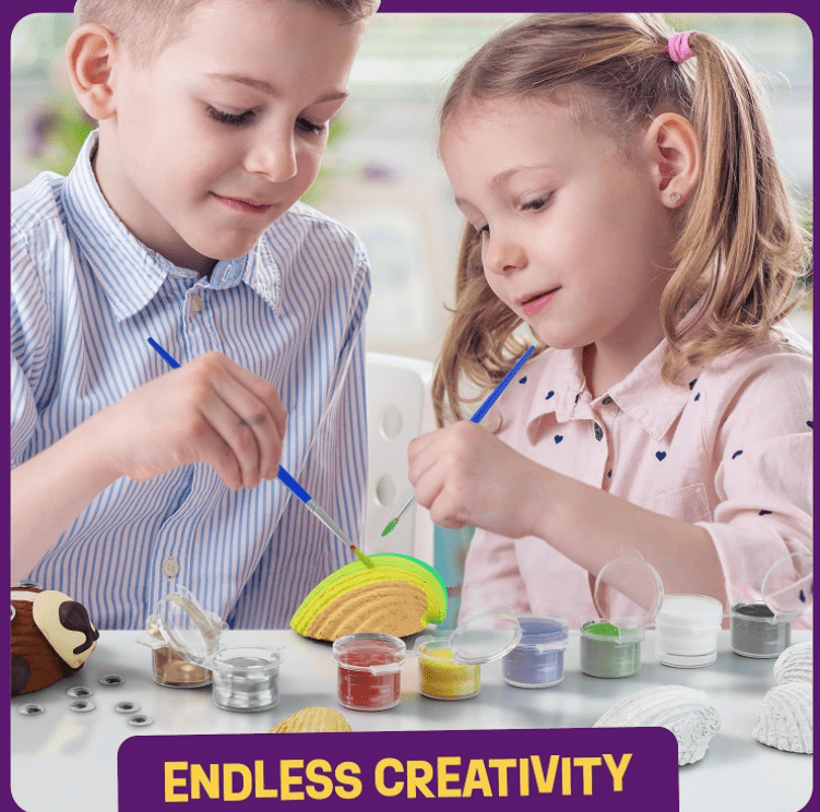 Seashell Painting Toy for Kids, Craft Set for Kids, Arts and Crafts Kits for Girls, DIY Crafts