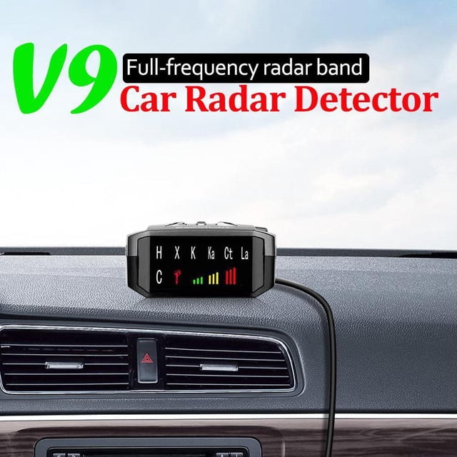 V9 Detector de radar para automóvil Advertencia de alerta por voz de velocidad del vehículo en inglés y ruso Likrtyny Para estrenar
