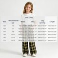 thumbnail image 2 of Girls Plaid Pants with Pockets Casual Fall Fashion Baggy Elastic Waist Drawstring Kids Wide Leg Pants Yellow 12, 2 of 5