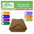 thumbnail image 2 of EcoQuality 2 Compartment Take Out Food Kraft Brown Paper Take Out Boxes Microwaveable Leak and Grease Resistant To Go Food Containers - Restaurants, Catering, Food Truck - Recyclable Lunch (25), 2 of 3