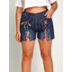 thumbnail image 3 of Cordón arriba delantero crudo dobladillo más tamaño de mezclilla pantalones cortos Rosegal Pantalones cortos de talla grande, 3 of 5