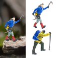 thumbnail image 1 of 2 Piezas 1/64 Senderismo Escalada Modelo Calle Escena Edificio Ferrocarril Dioramas Hugo Figuras de personas, 1 of 5