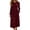 Wine, variant on Women's Long Sleeve Casual Fall Dresses Crew-Neck Swing Party Dress with Pockets 2026 Gray M