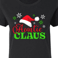 thumbnail image 4 of Inktastic Auntie Claus with Christmas Santa Hat and Snowflakes Women's T-Shirt, 4 of 5