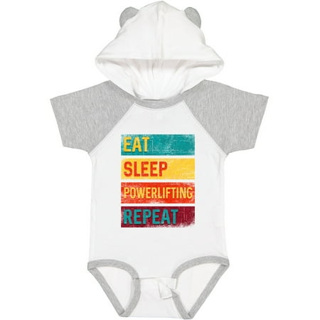 

Inktastic Fitness Eat Sleep Powerlifting Repeat Boys or Girls Baby Bodysuit