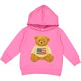 thumbnail image 2 of Inktastic Patriotic Bear with American Flag Sweater Toddler Hoodie, 2 of 4